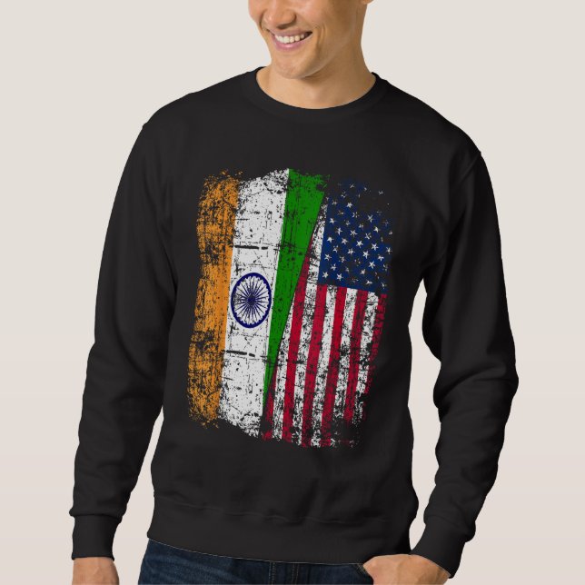 Sudadera India USA Flag - Indian American (Anverso)