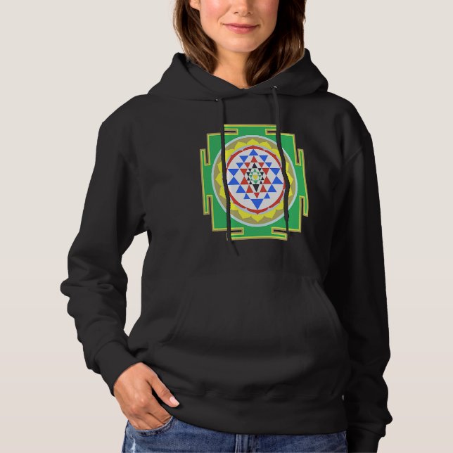 Sudadera Indian Hindu Wedding  for Indians Sri Yantra Diagr (Anverso)