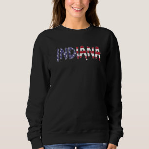 Sudadera Indiana estados de EE. UU. América EE. UU. bandera