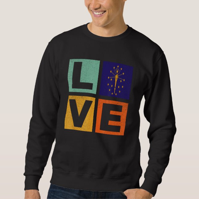 Sudadera Indiana Flag  Love Indiana (Anverso)