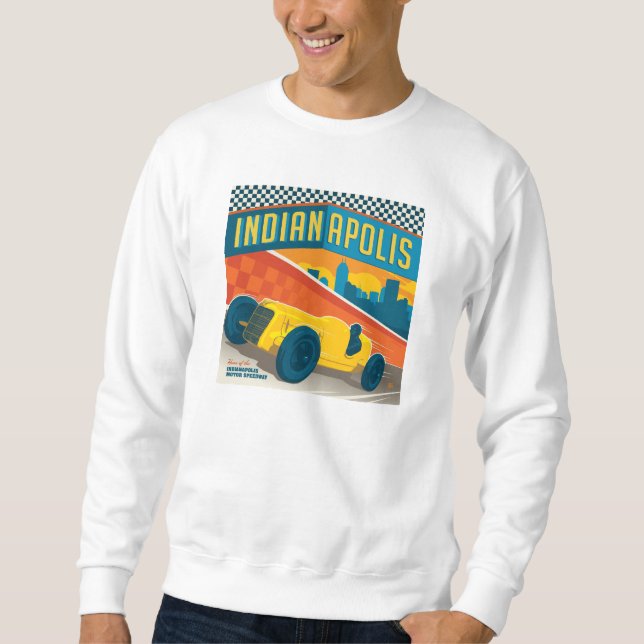 Sudadera Indianápolis, Indiana | Racer de vintage (Anverso)