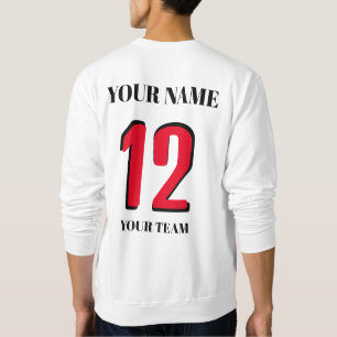 Sudadera Indicador de número de nombre personalizado