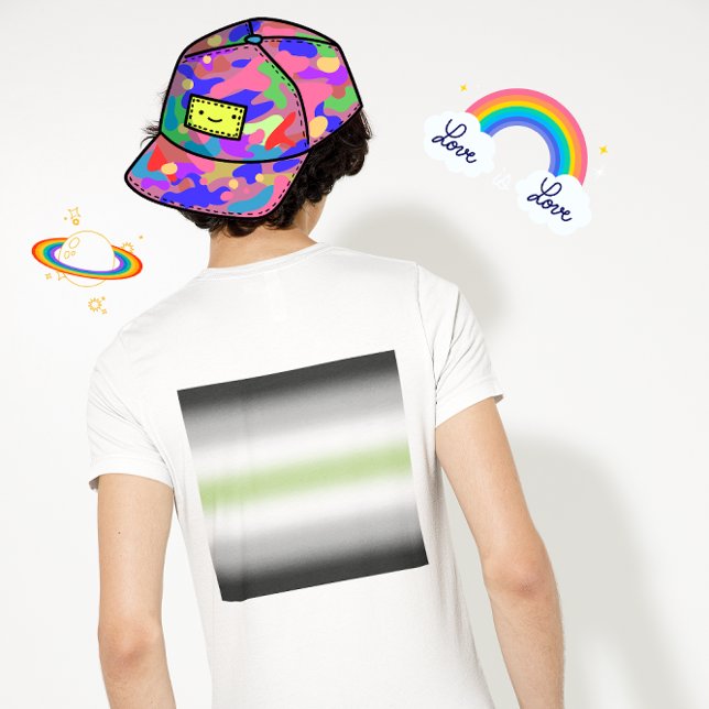 Sudadera Indicador de Orgullo de Agénero Gradiente con nomb (Subido por el creador)