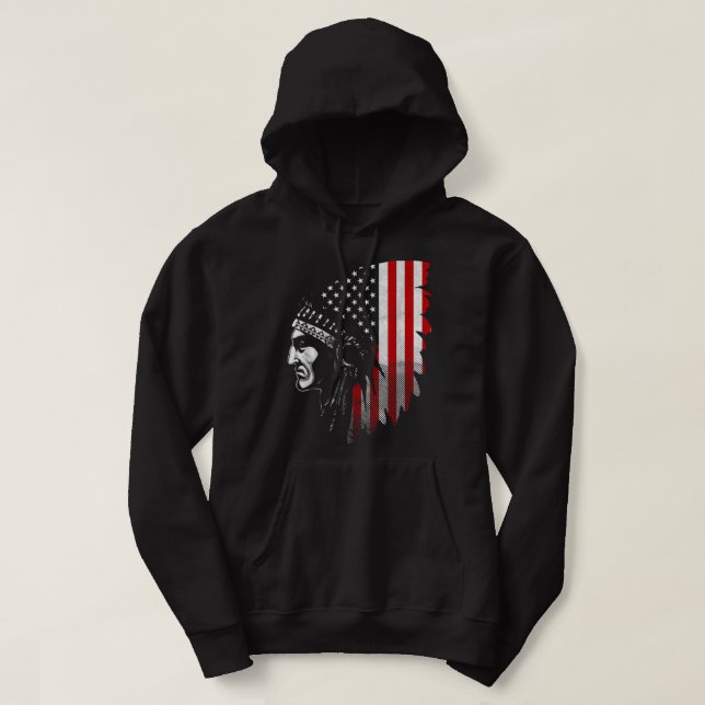 Sudadera Indio americano nativo (Diseño del anverso)