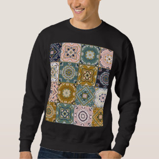 Sudadera Indio de Talavera: Patchwork, mosaico étnico.