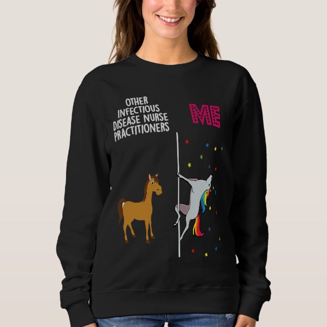 Sudadera Infectious Disease Nurse Practitioner Unicorn Othe (Anverso)