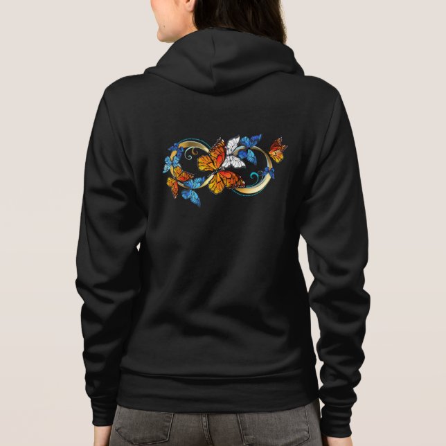 Sudadera Infinidad de mariposas monarca (Reverso)