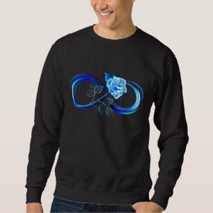 Sudadera Infinito brillante con rosa azul
