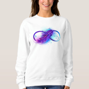 Sudadera Infinito con pluma púrpura
