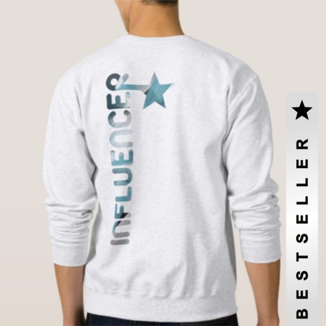 Sudadera INFLUENCER Tendencia de impresión trasera Resumen  (Subido por el creador)