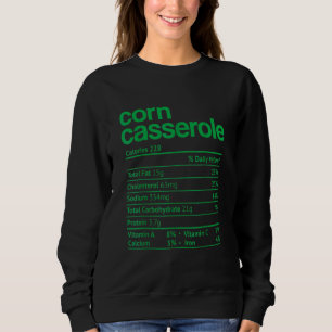 Sudadera Información Nutricional de Cazuela de Maíz Día de