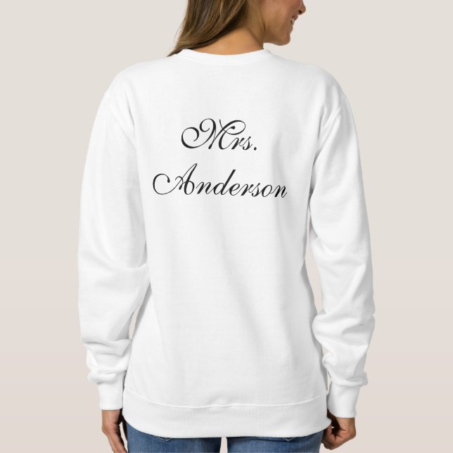 Sudadera informal con nombre único impreso (Reverso)