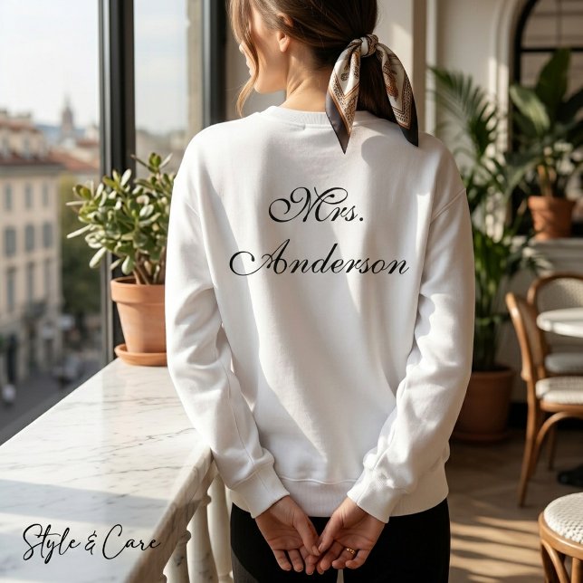 Sudadera informal con nombre único impreso (Unique Name Printed Casual Sweatshirt Style)