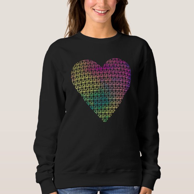 Sudadera Informática de matemáticas gráficas de Heart Pi Da (Anverso)