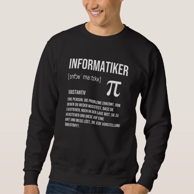 Sudadera Informatiker Definition Programator It (Anverso)