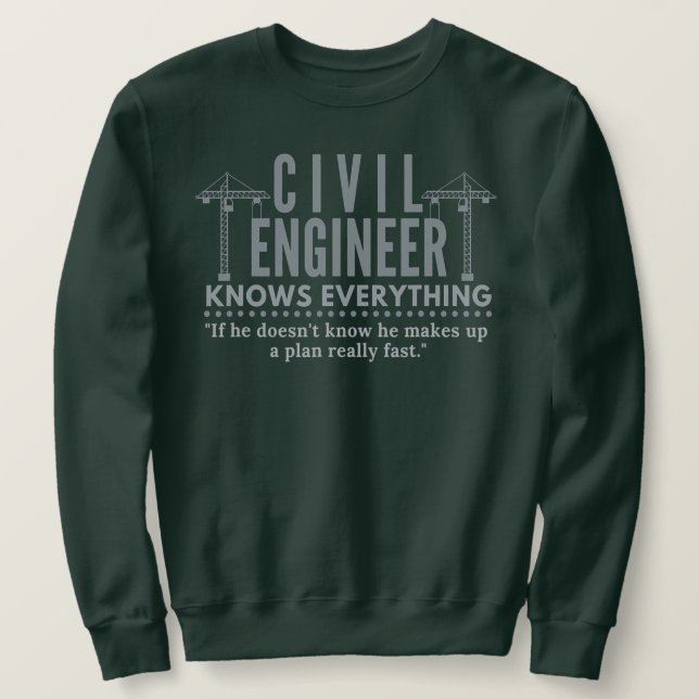 Sudadera Ingeniería civil conoce todo lo estructural (Anverso del diseño)