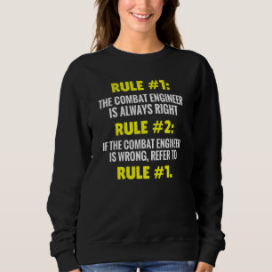 Sudadera Ingeniería de Combate Reglas de Combate Ingeniería