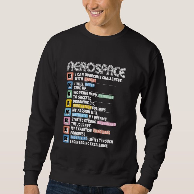 Sudadera Ingeniero Aeroespacial Motivacional (Anverso)