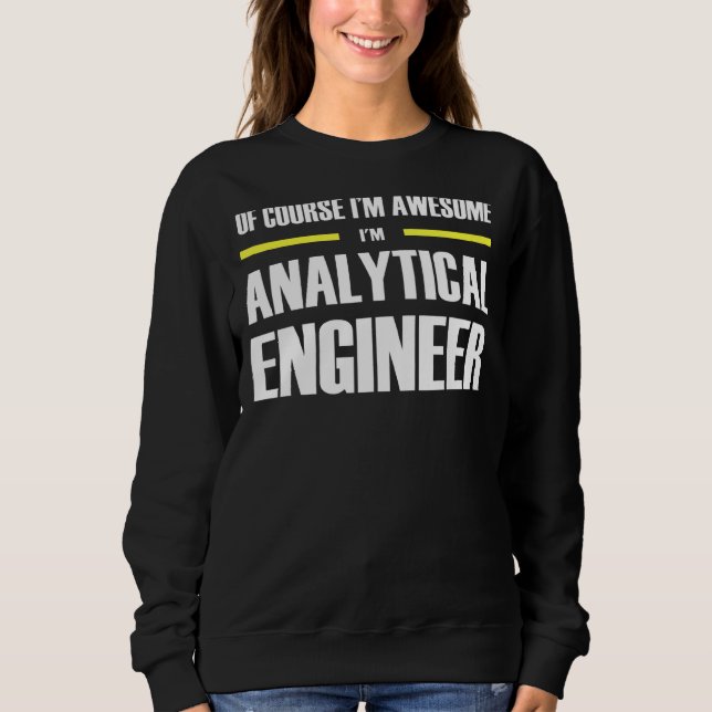Sudadera Ingeniero analítico asombroso (Anverso)