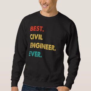 Sudadera Ingeniero Civil Profesional Retro Mejor Ingeniero