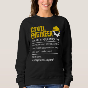 Sudadera Ingeniero Civil Sustantivo Ingeniería de Ingenie