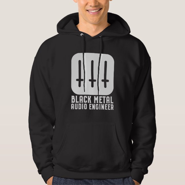 Sudadera Ingeniero de audio de Black Metal (Anverso)