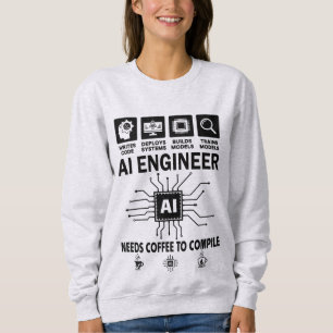 Sudadera Ingeniero de IA divertido Programador de codificac