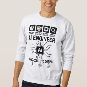 Sudadera Ingeniero de IA divertido Programador de codificac