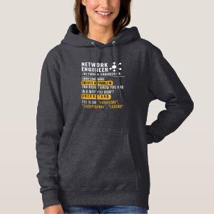 Sudadera Ingeniero de red Noun Funny Tech Hoodie