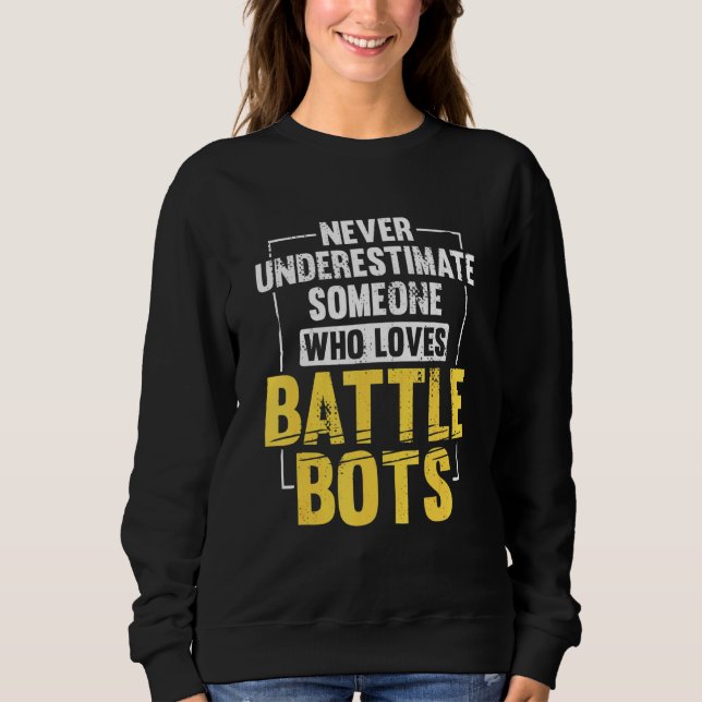 Sudadera Ingeniero de robot de lucha de robótica de Battle  (Anverso)