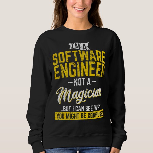 Sudadera Ingeniero de Software No Es Un Mago Programador De (Anverso)