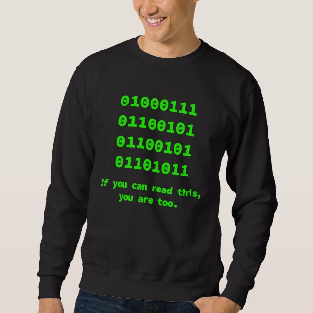 Sudadera Ingeniero de software programador de código binari (Anverso)