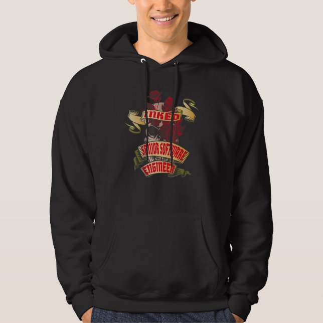 Sudadera Ingeniero de Software Senior Calavera Tatuada y Ro (Anverso)