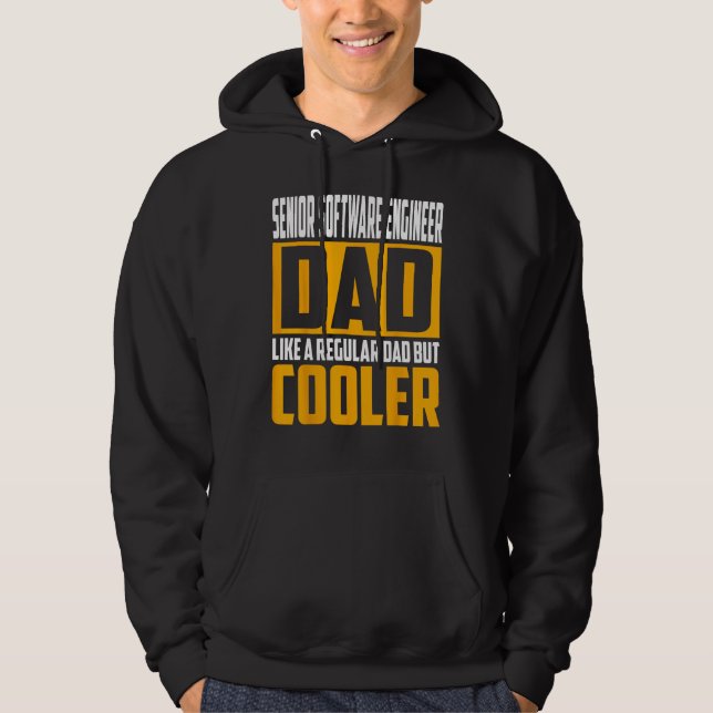 Sudadera Ingeniero de software senior padre como uno regula (Anverso)