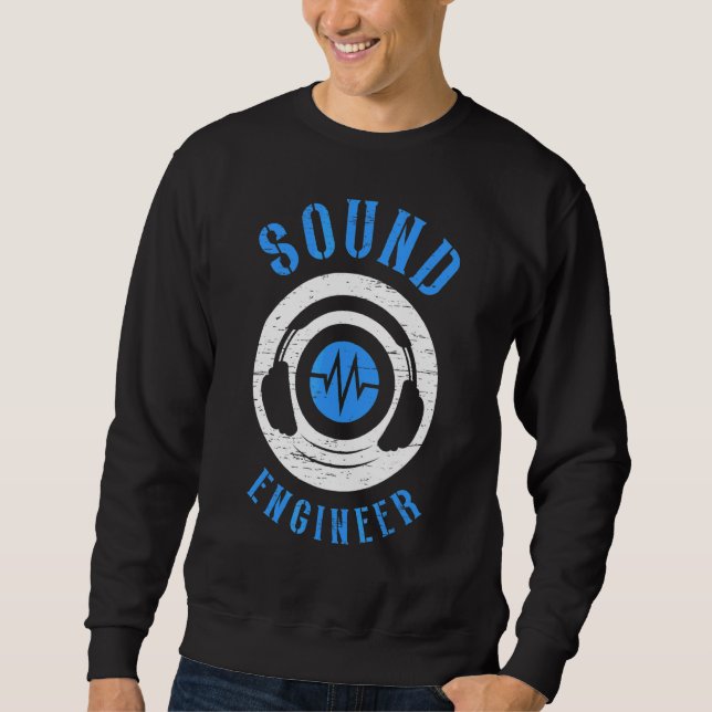 Sudadera Ingeniero de sonido Audio Song Music Tech Guy (Anverso)