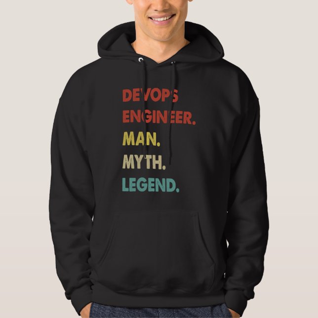 Sudadera Ingeniero Devops Hombre Mito Leyenda  1 (Anverso)