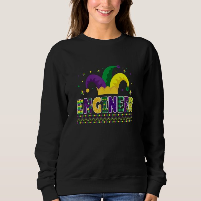 Sudadera Ingeniero divertido Mardigras Cute Engineer (Anverso)
