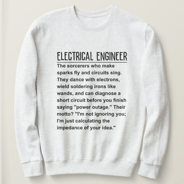 Sudadera Ingeniero eléctrico (Anverso del diseño)