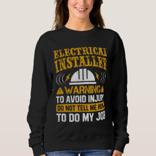 Sudadera Ingeniero Eléctrico Advertencia Para Evitar Lesion