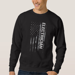 Sudadera Ingeniero eléctrico Bandera estadounidense