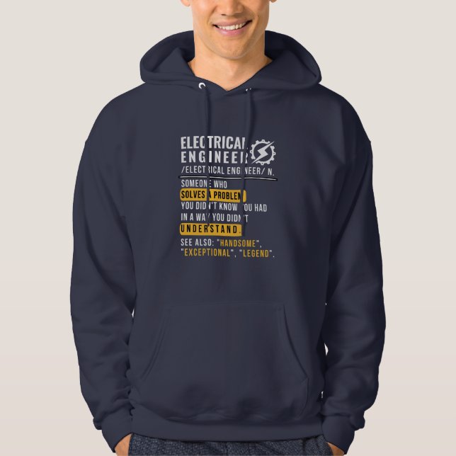 Sudadera Ingeniero eléctrico [sustantivo] Hoodie (Anverso)