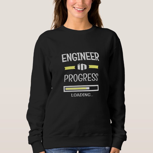 Sudadera Ingeniero En Curso De La Profesión Laboral (Anverso)