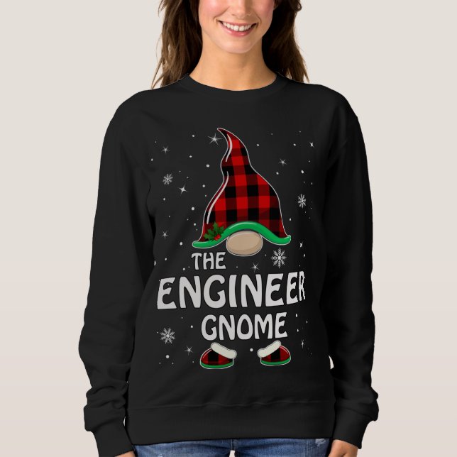 Sudadera ingeniero Gnome Buffalo Plaid Familiar Correspondi (Anverso)
