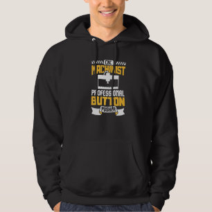 Sudadera Ingeniero Mecánico Profesional Botón Pusher Cnc