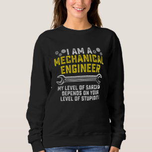 Sudadera Ingeniero Mecánico Retro Nivel De Sarcasmo Ingenie