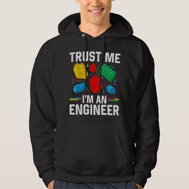 Sudadera Ingeniero Niños Niños Juguete Bloques De Edificio  (Anverso)