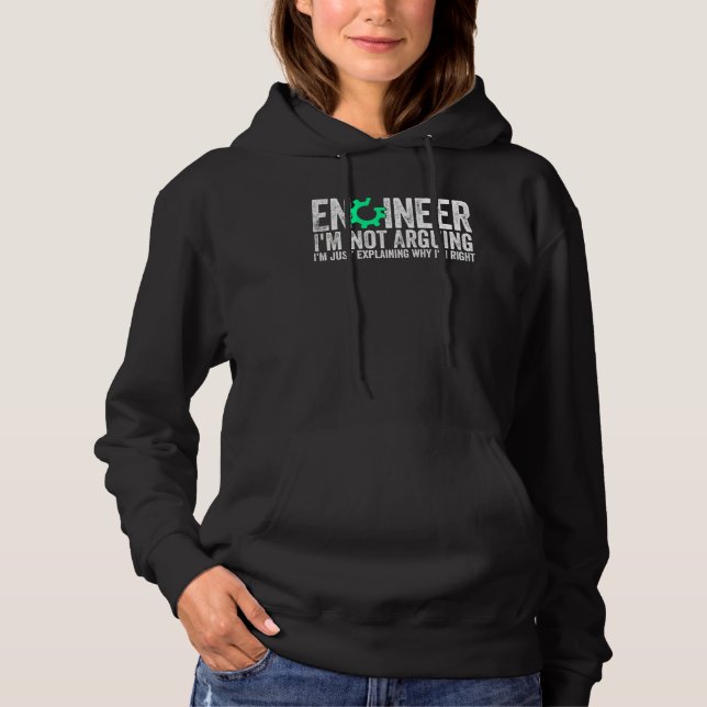Sudadera Ingeniero que no discuto el motor de citas de inge (Anverso)