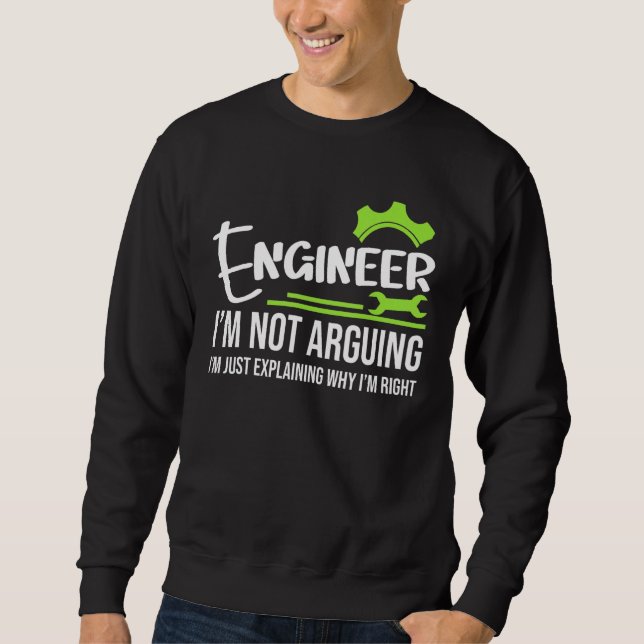 Sudadera Ingeniero que no discuto ingeniería (Anverso)