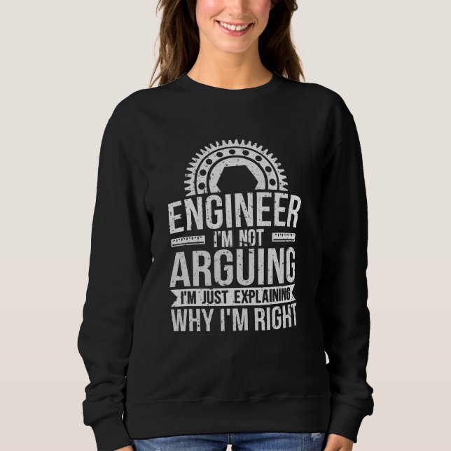 Sudadera Ingeniero que no discuto sólo explicando por qué e (Anverso)