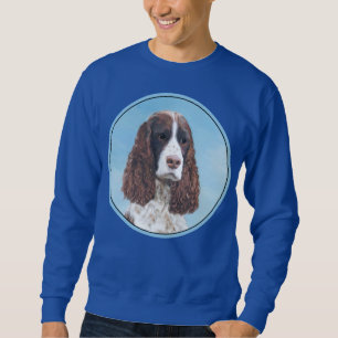 Sudadera Inglés Springer Spaniel Pintura Original Perro Art